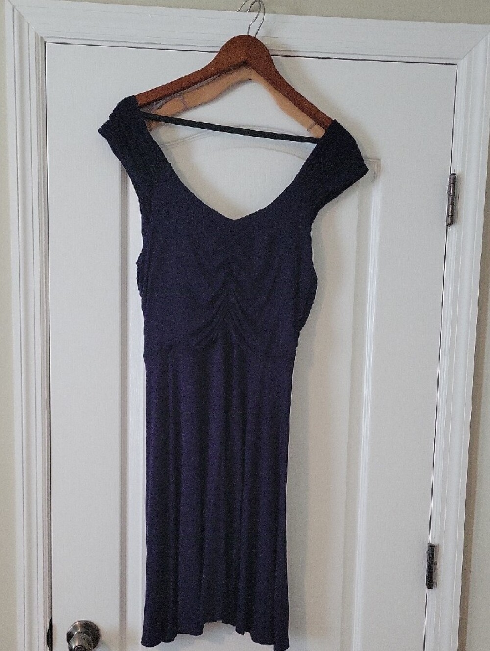 VENUS Deep Navy Cap Sleeve Wrap Midi Dress - Picture 4 of 8